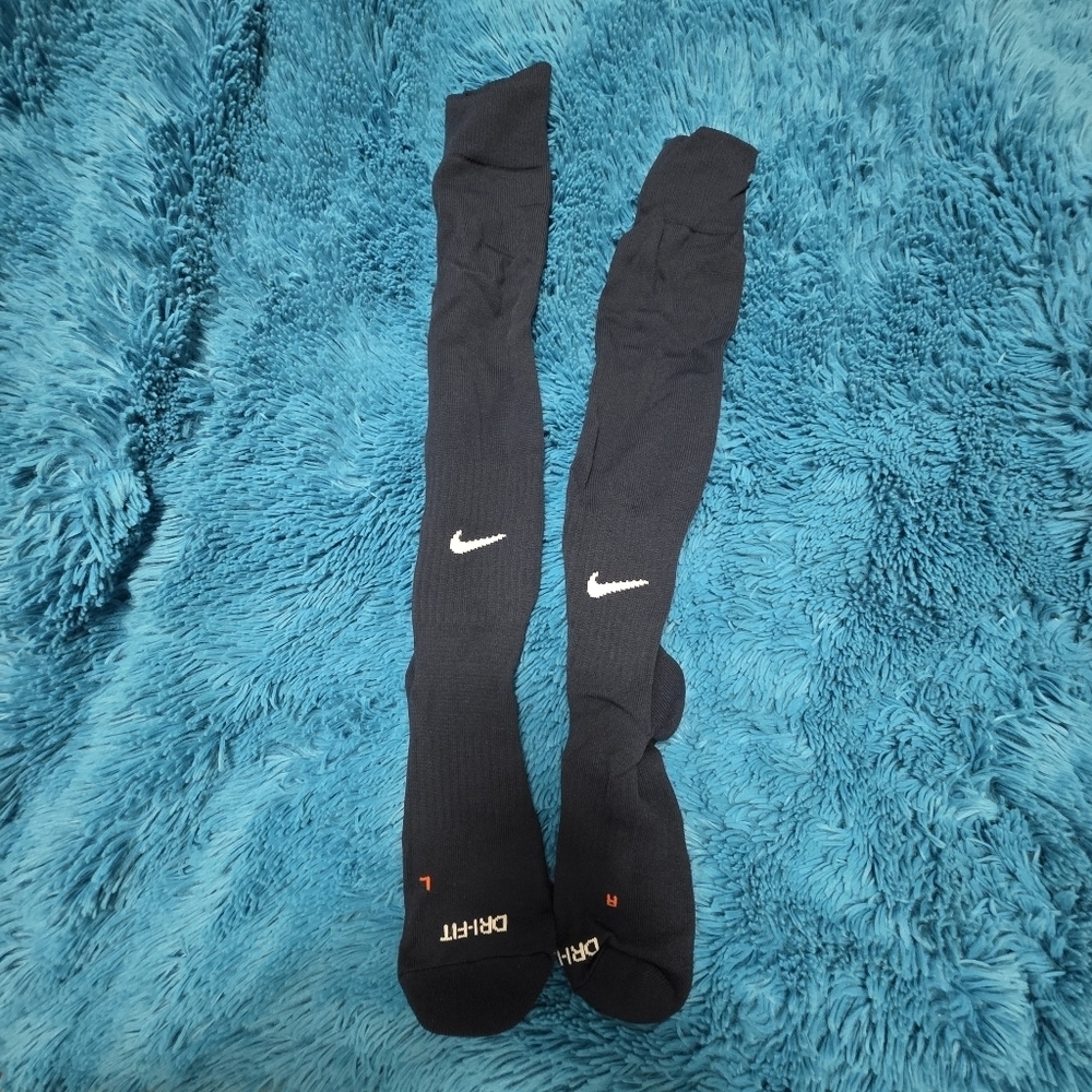 Nike Classic Cushioned Knee High Soccer Socks Navy Large Men (8-12) NWOT - Picture 3 of 5